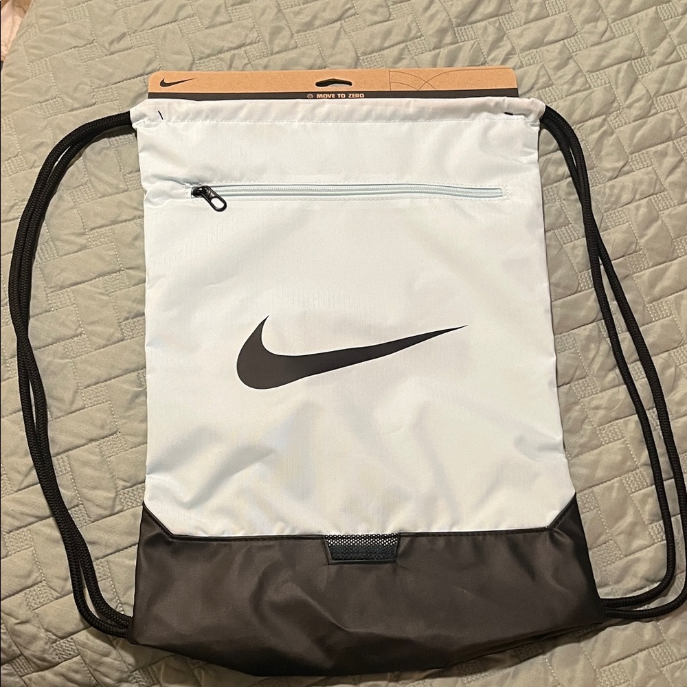 Nike Light blue  and Black Drawstring Bag